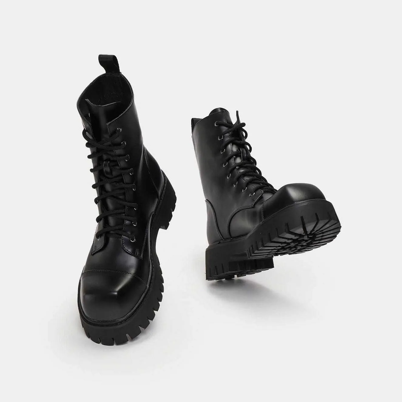 Gimli Men'S Black Square Toe Lace Up Boots<KOI footwear New