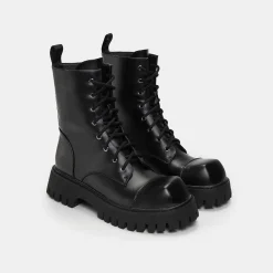 Gimli Men'S Black Square Toe Lace Up Boots<KOI footwear Outlet