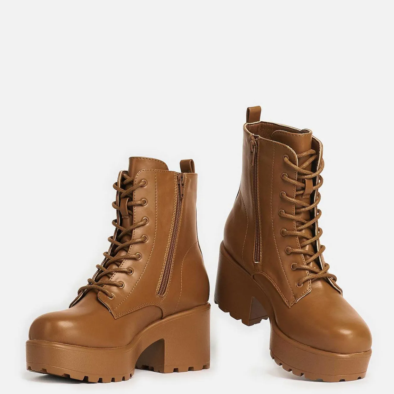 Gin Burnt Orange Platform Military Boots<KOI footwear Discount