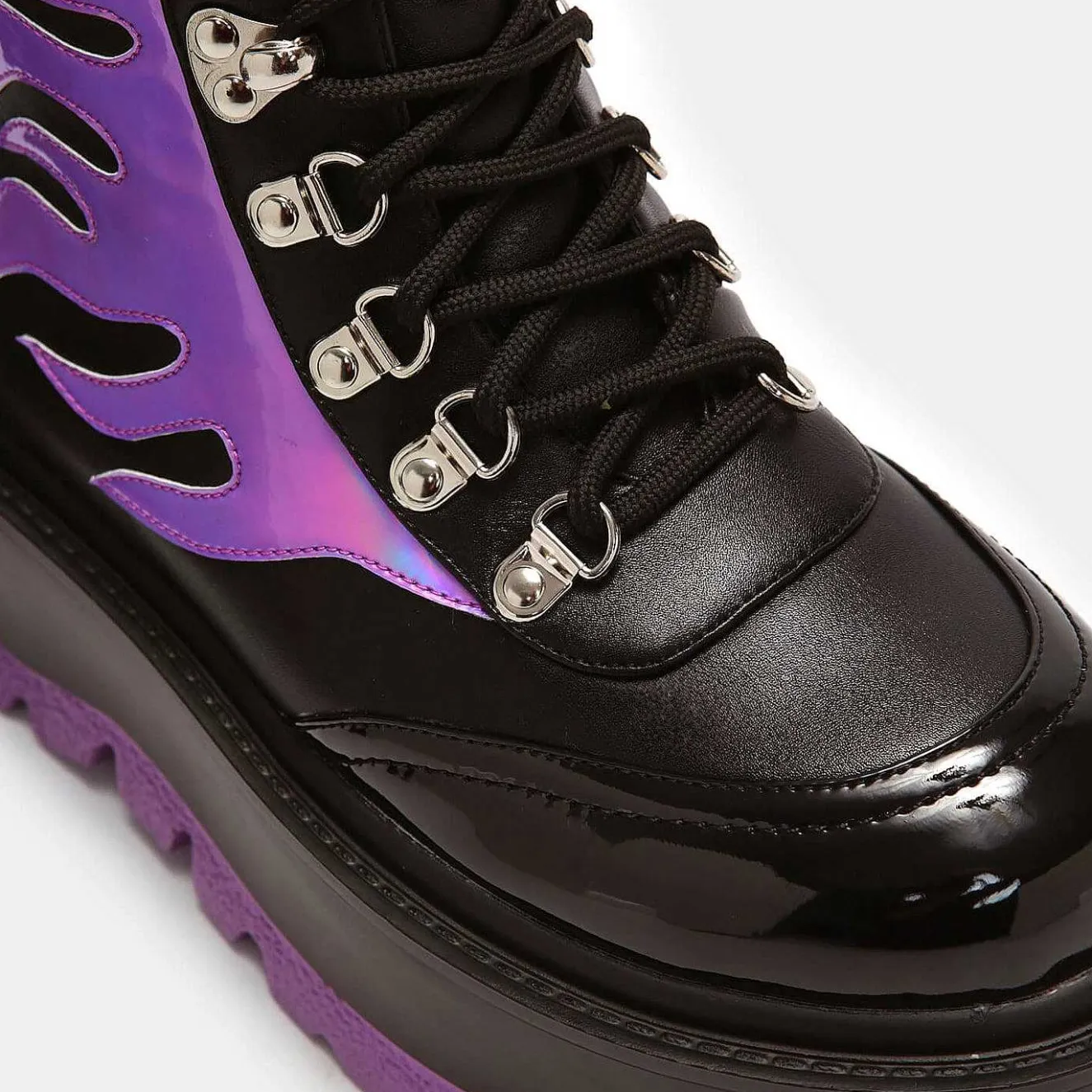 Helios Purple Hologram Flame Boots<KOI footwear