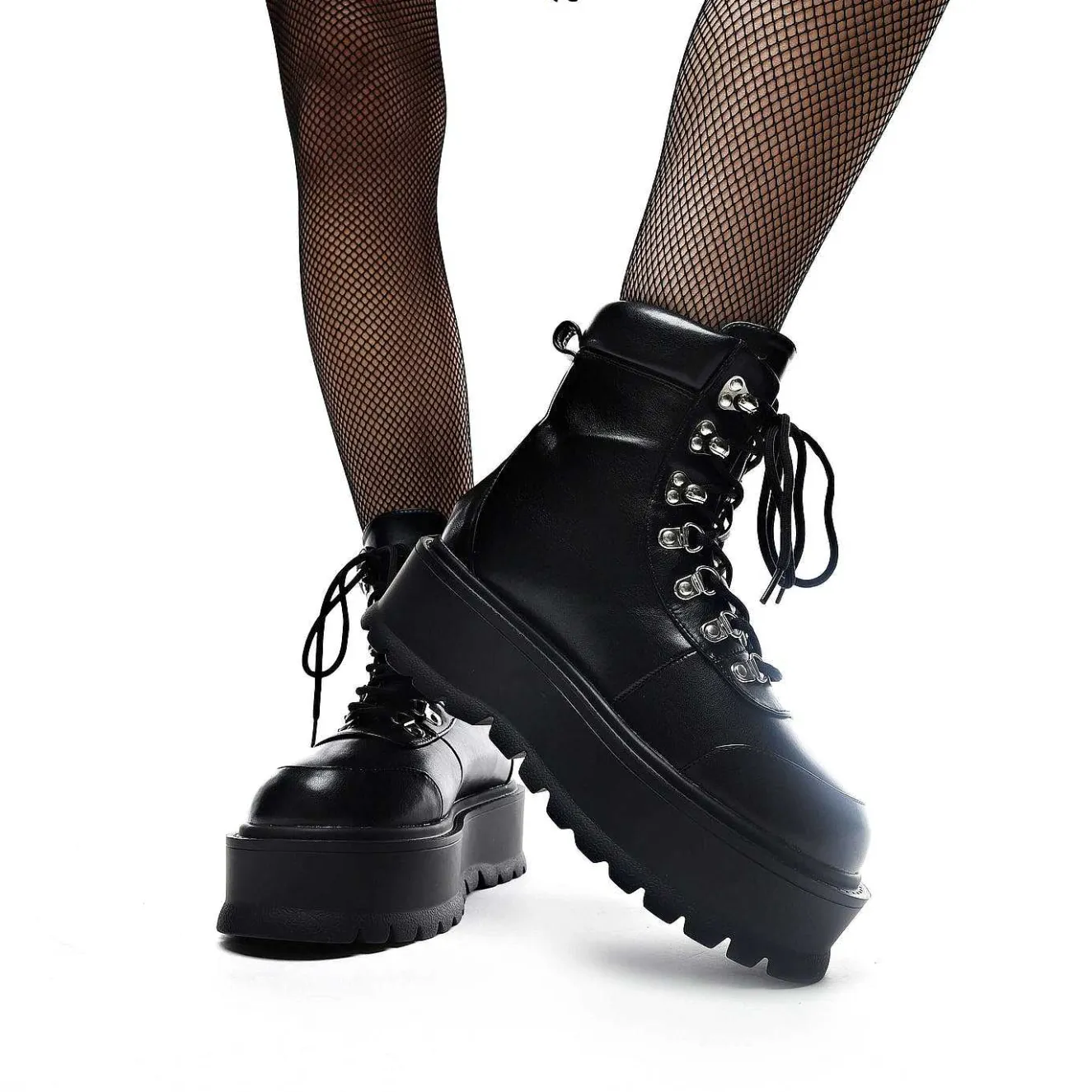 Hydra All Black Matrix Platform Boots<KOI footwear Hot