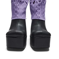 Jam Monster Heeled Long Boots - Purple<KOI footwear New