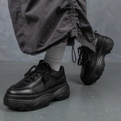 Jennie Striker Black Chunky Bubble Trainers<KOI footwear Online