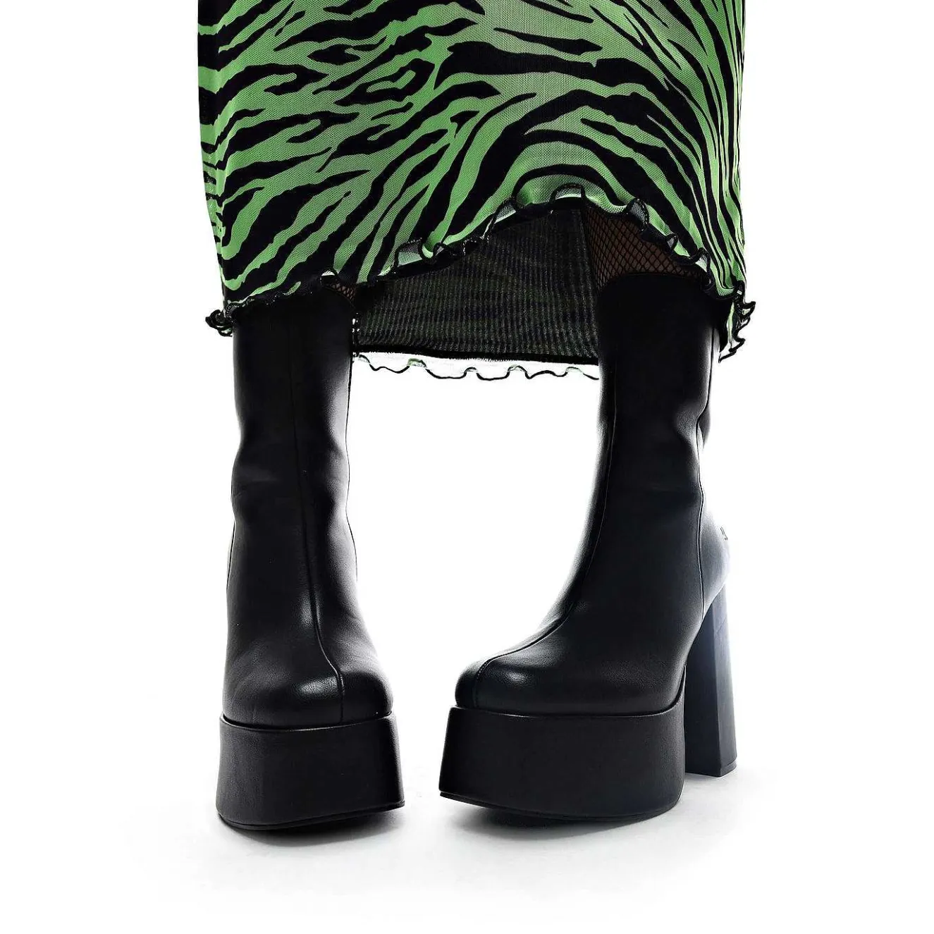 Lexus Black Platform Heeled Boots<KOI footwear New