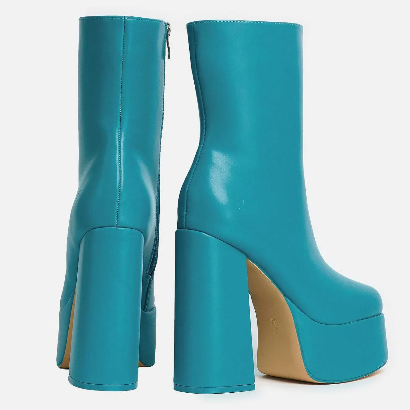 Lexus Steel Blue Platform Heeled Boots<KOI footwear Online