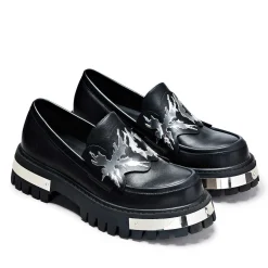 My Men'S Metal Loafers - Black |<KOI footwear Online