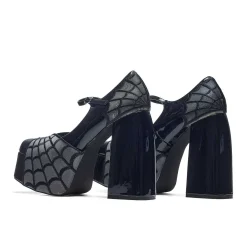 Octavia Web Platform Heels - Black<KOI footwear Hot