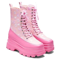 Pink Magic Yami Printed Trident Boots<KOI footwear Sale