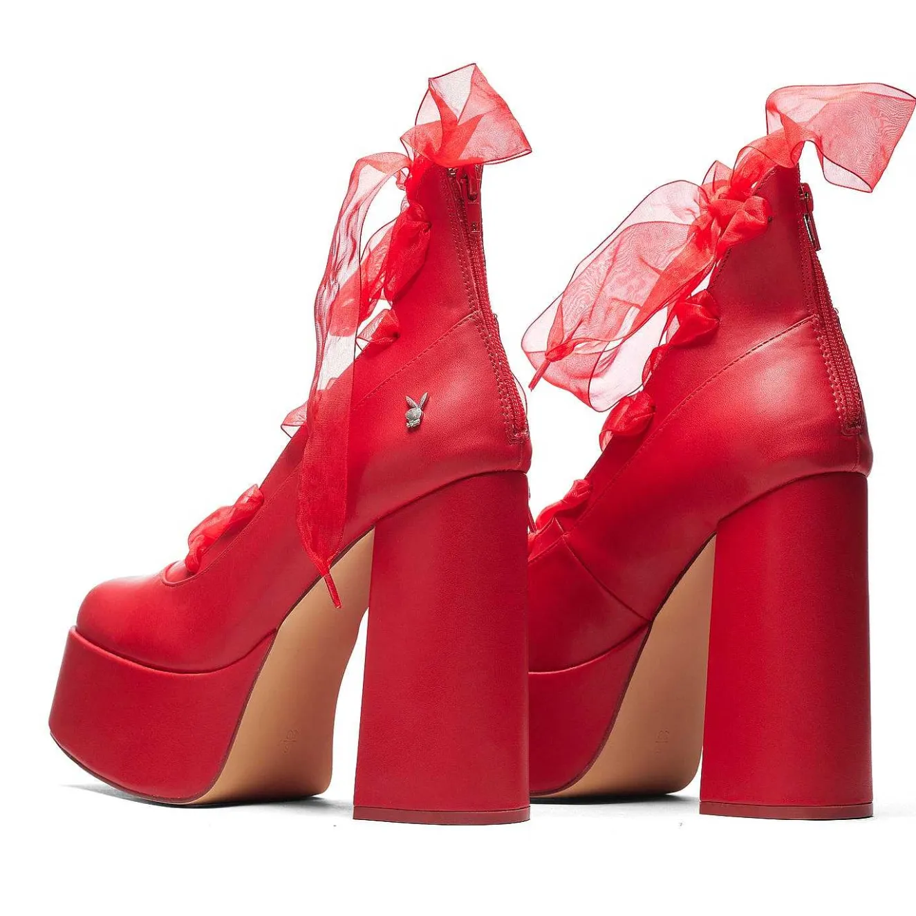 Playboy Infidelity Red Lace Up Heels | Playboy X Koi Collection<KOI footwear Hot