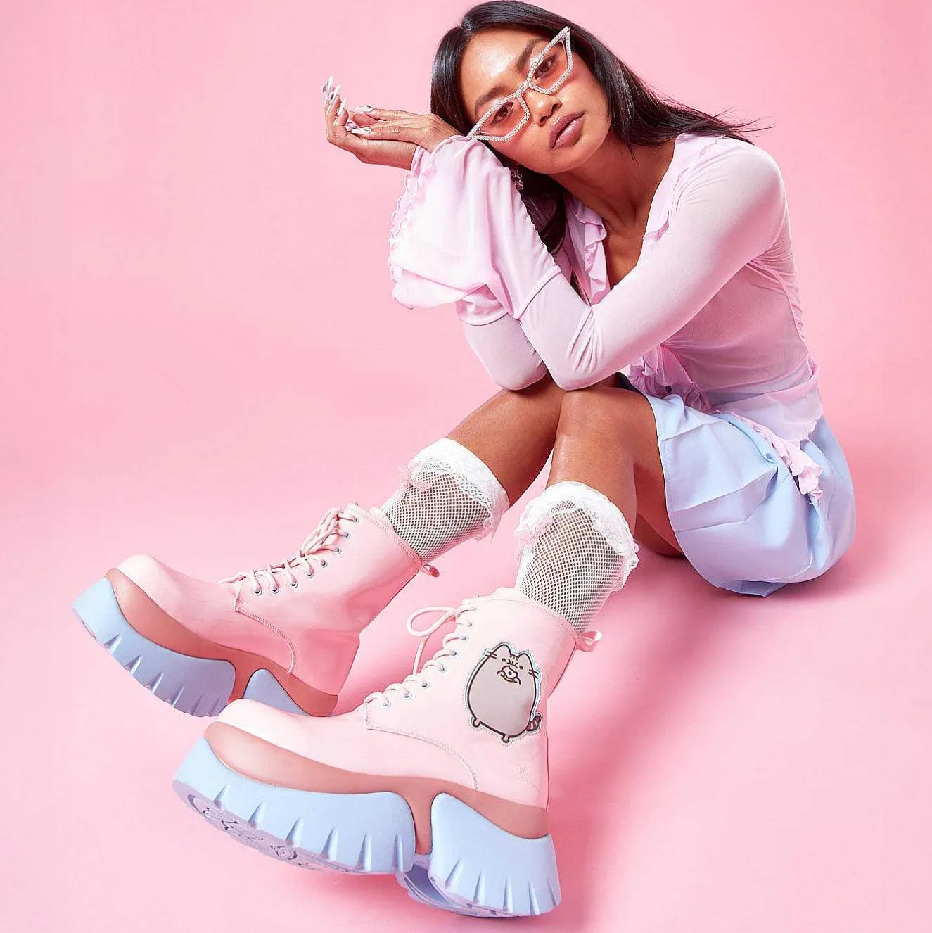 Pusheen Doughnuts Pastel Patent Boots<KOI footwear New