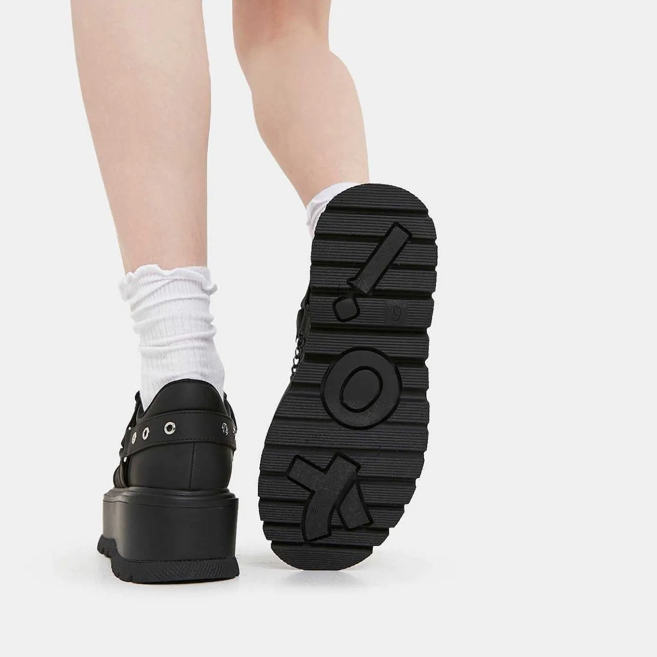 Retrograde Rebel Black Platform Shoes<KOI footwear Online