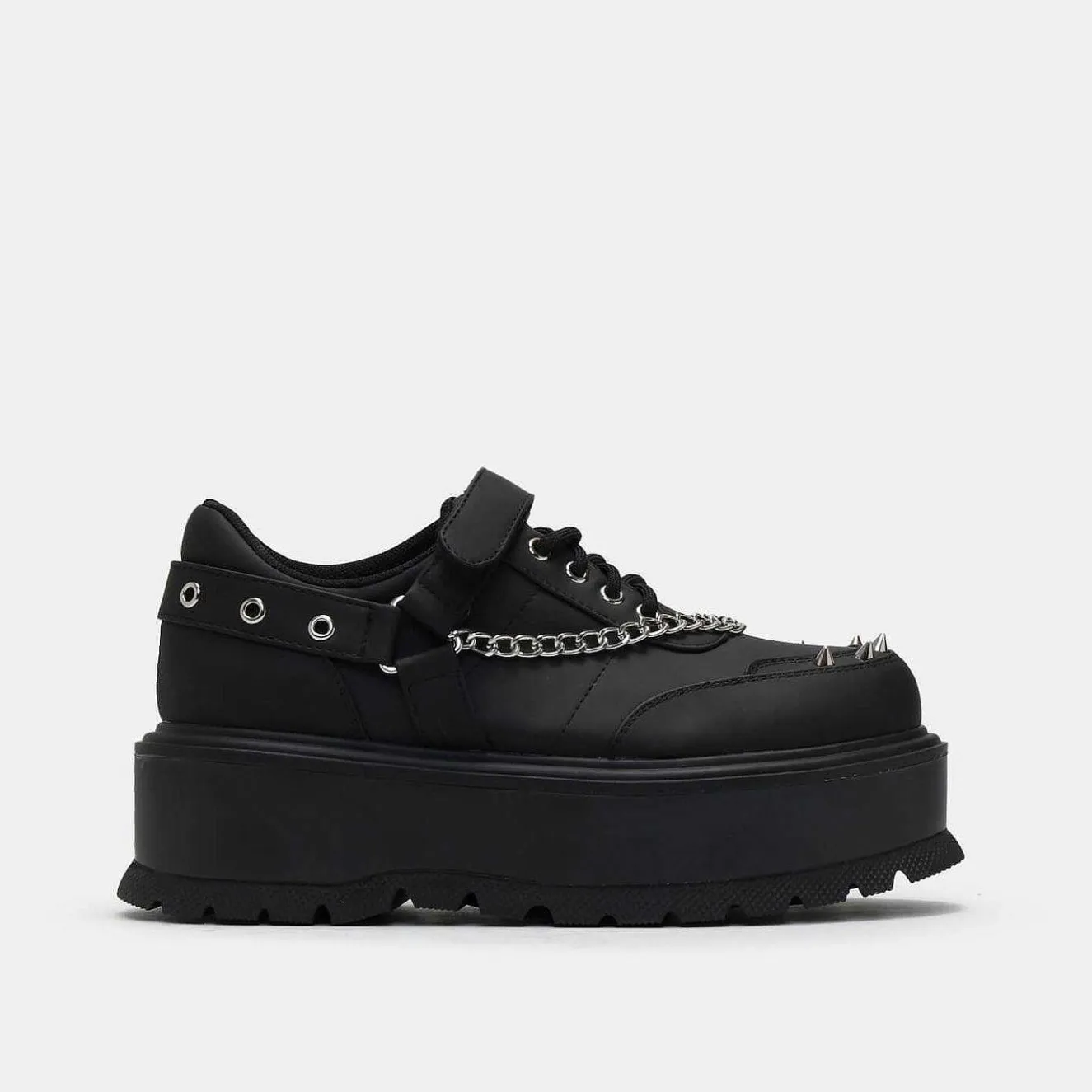 Retrograde Rebel Black Platform Shoes<KOI footwear Online