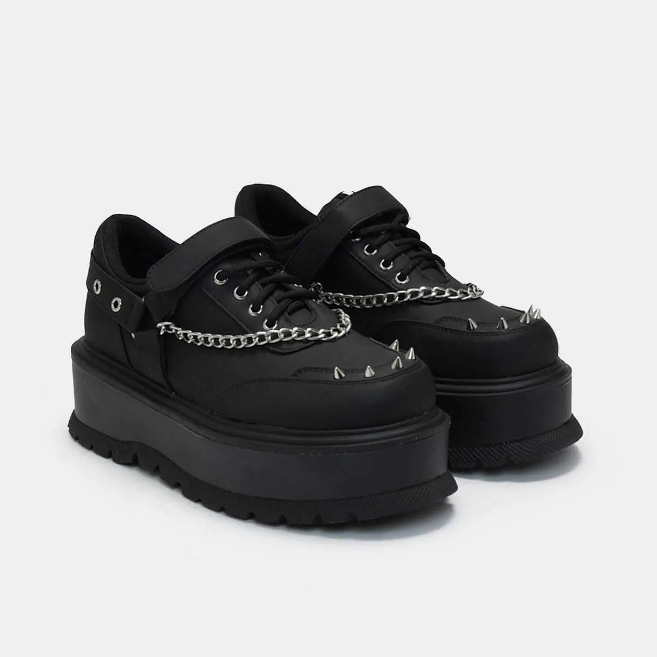 Retrograde Rebel Black Platform Shoes<KOI footwear Online
