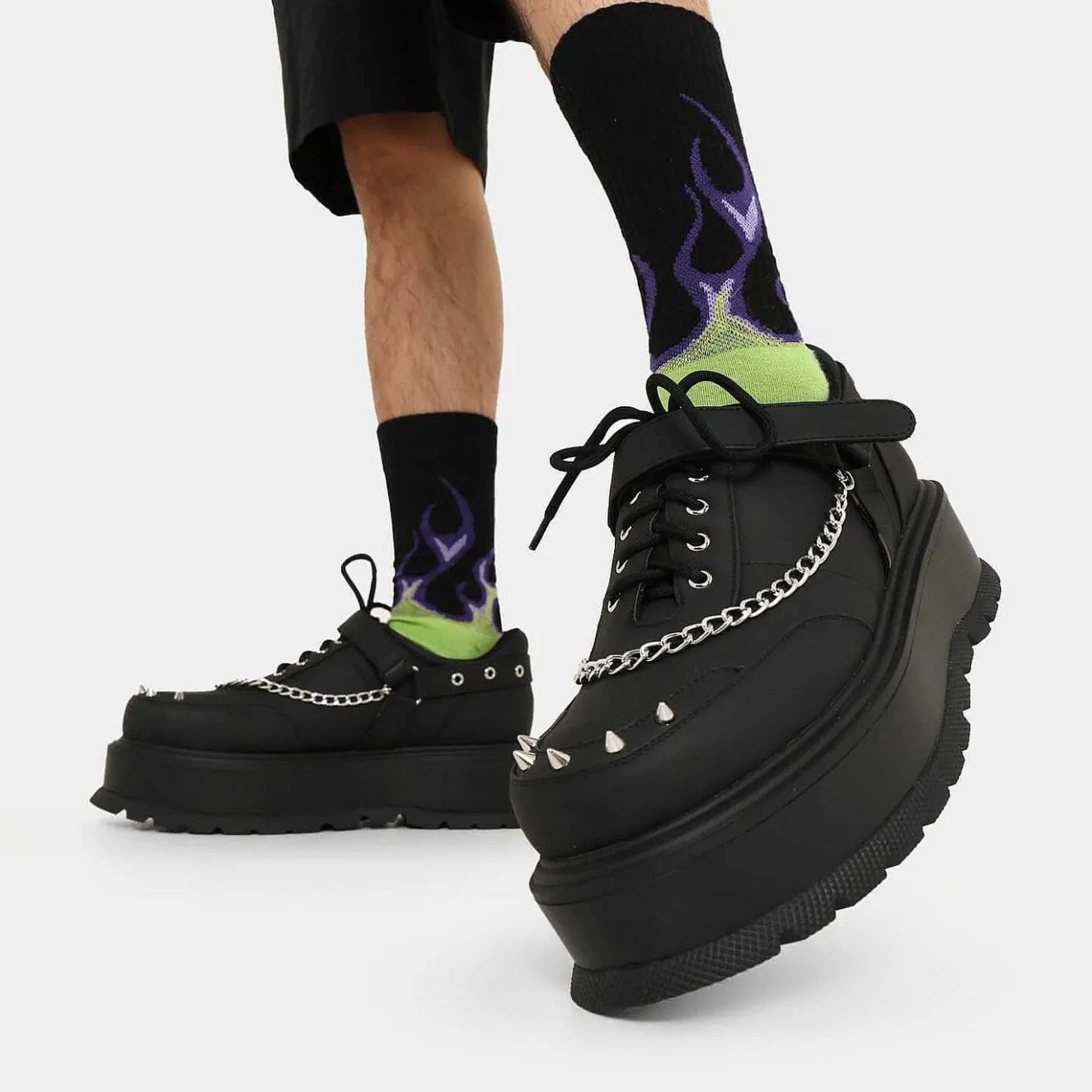 Retrograde Rebel Men'S Black Platform Shoes<KOI footwear Discount