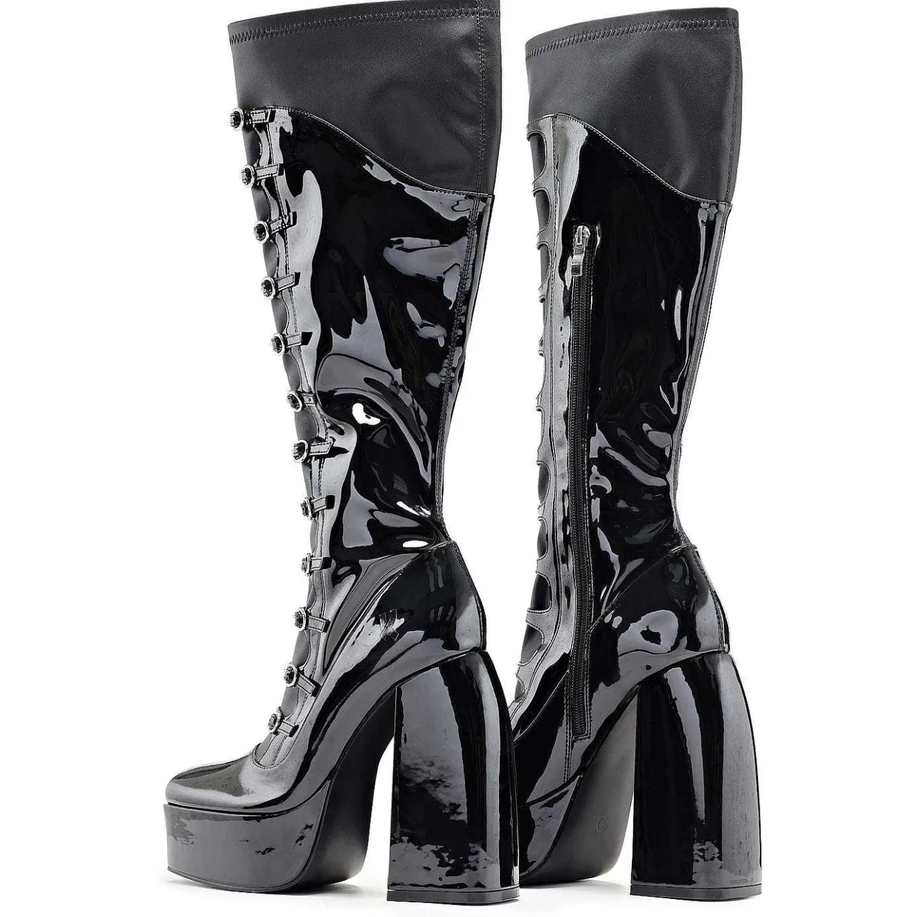 Ritual State Patent Long Boots - Black |<KOI footwear Hot
