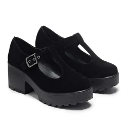 Sai Black Mary Jane Shoes 'Suede Edition'<KOI footwear New