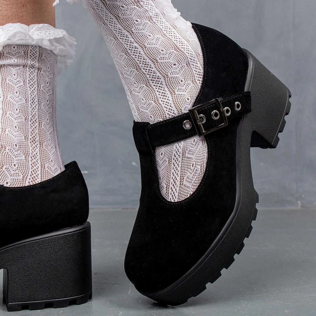Sai Black Mary Jane Shoes 'Suede Edition'<KOI footwear New
