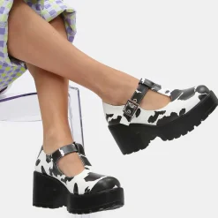 Sai Cow Print Mary Jane Shoes 'Nettie Edition'<KOI footwear Sale