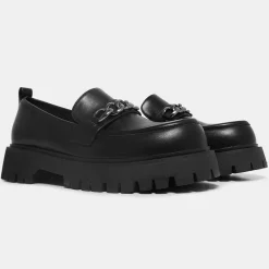Shenron Men'S Chain Black Loafers<KOI footwear Discount