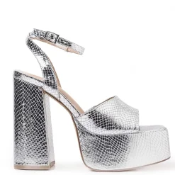 Shonen Silver Lizard Platform Heels<KOI footwear Online