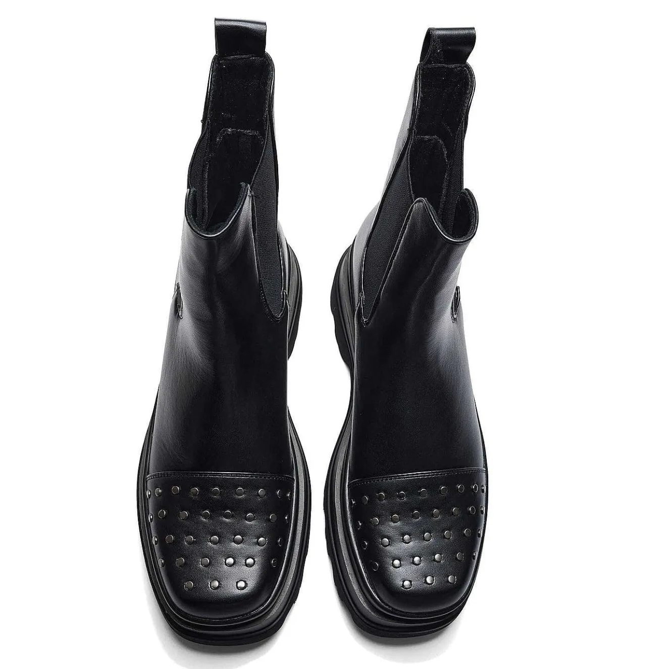 Silence Studded Trident Chelsea Boots - Black |<KOI footwear Hot