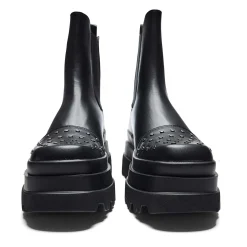 Silence Studded Trident Chelsea Boots - Black |<KOI footwear Hot