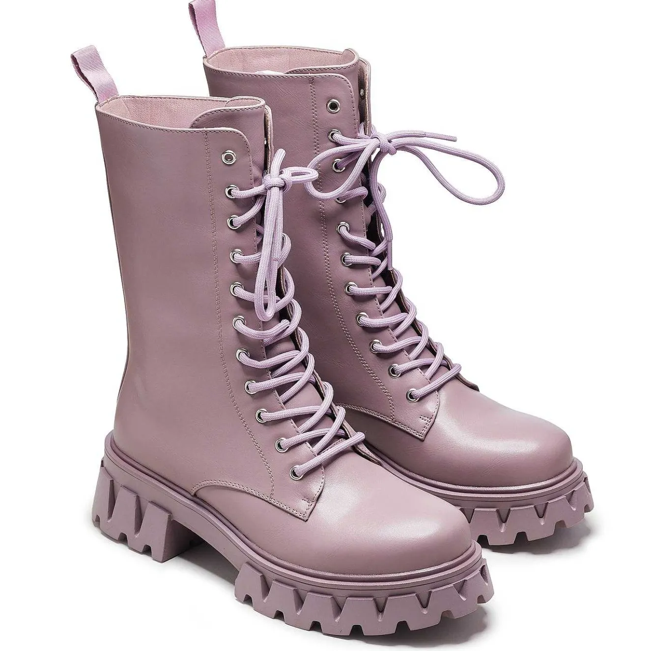Siren Tall Lace Up Boots - Berry<KOI footwear Hot