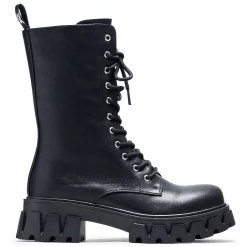 Siren Tall Lace Up Boots - Black<KOI footwear