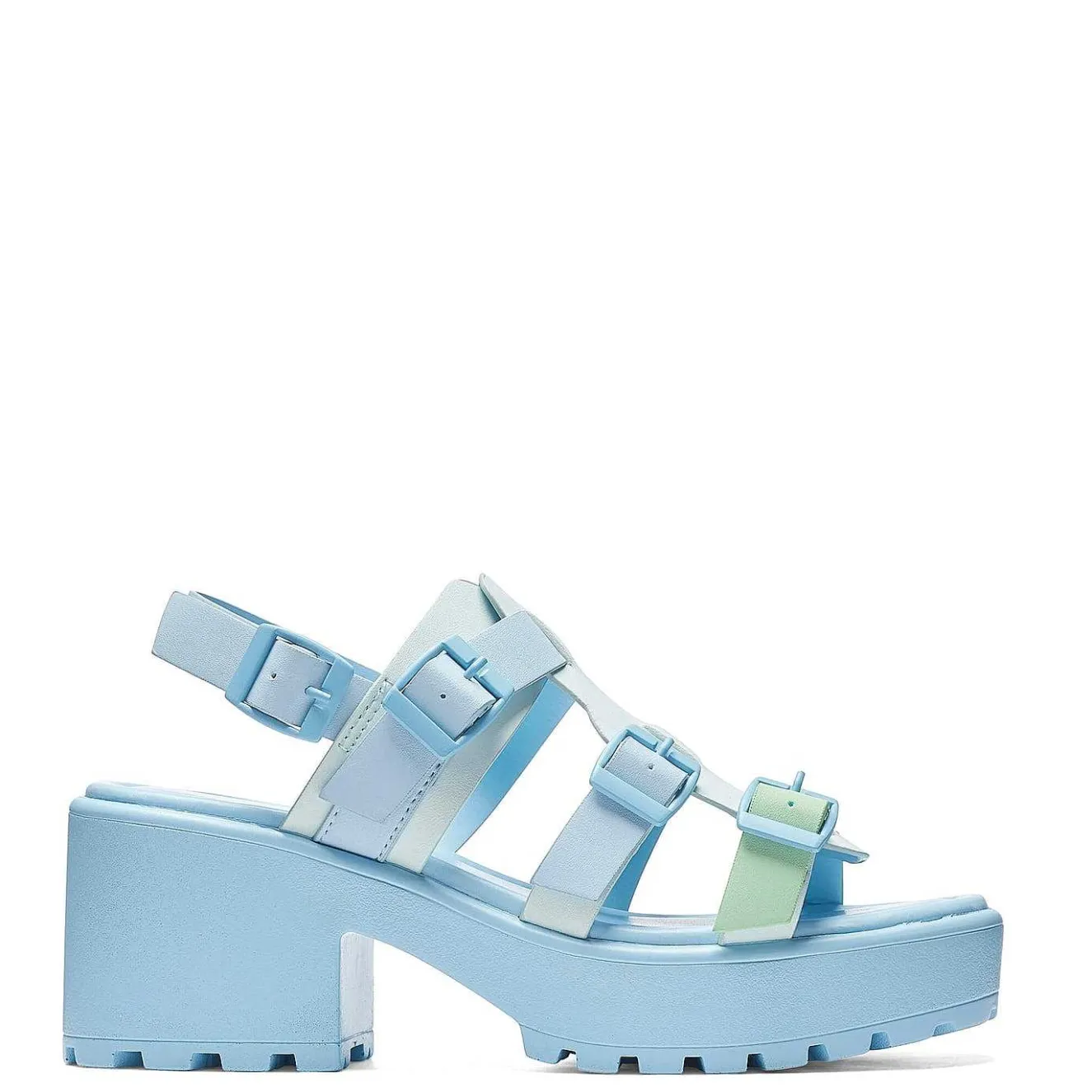 Sugar Season Chunky Buckle Sandals - Blue<KOI footwear