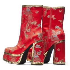 The Ornate Soul Playboy Red Heeled Boots | Playboy X Koi Collection<KOI footwear Hot