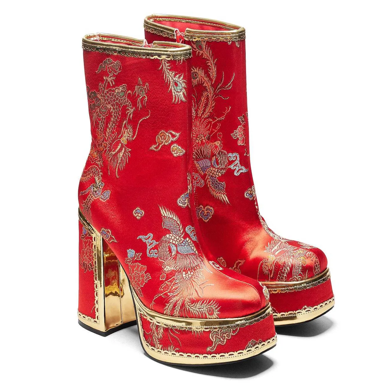 The Ornate Soul Playboy Red Heeled Boots | Playboy X Koi Collection<KOI footwear Hot