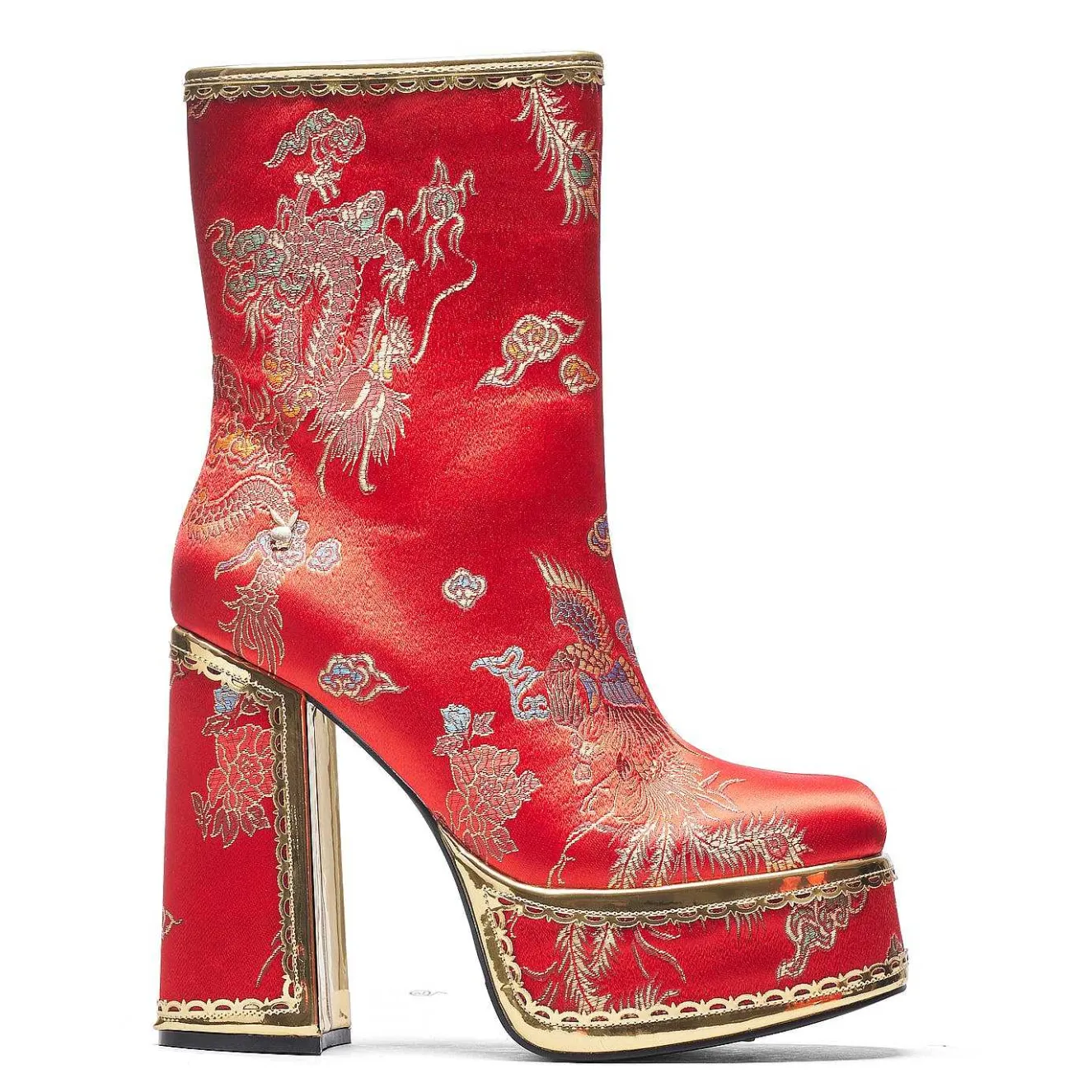 The Ornate Soul Playboy Red Heeled Boots | Playboy X Koi Collection<KOI footwear Hot