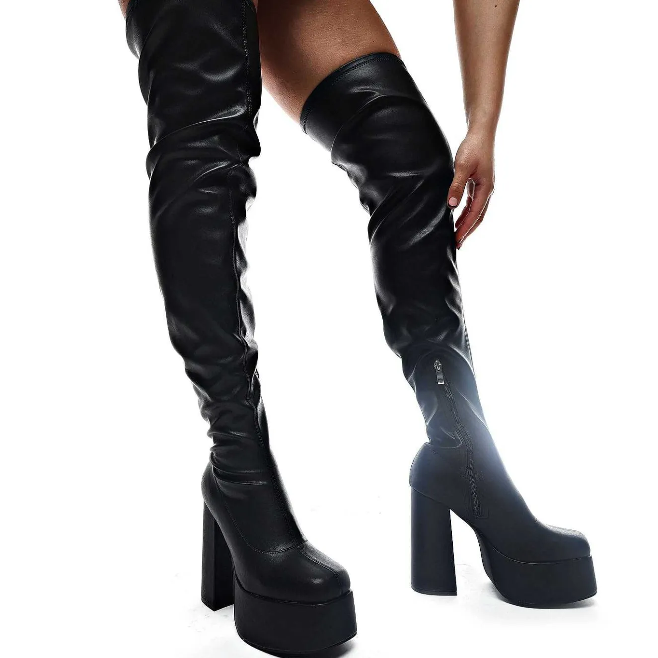 The Redemption Plus Size Thigh High Boots<KOI footwear Sale