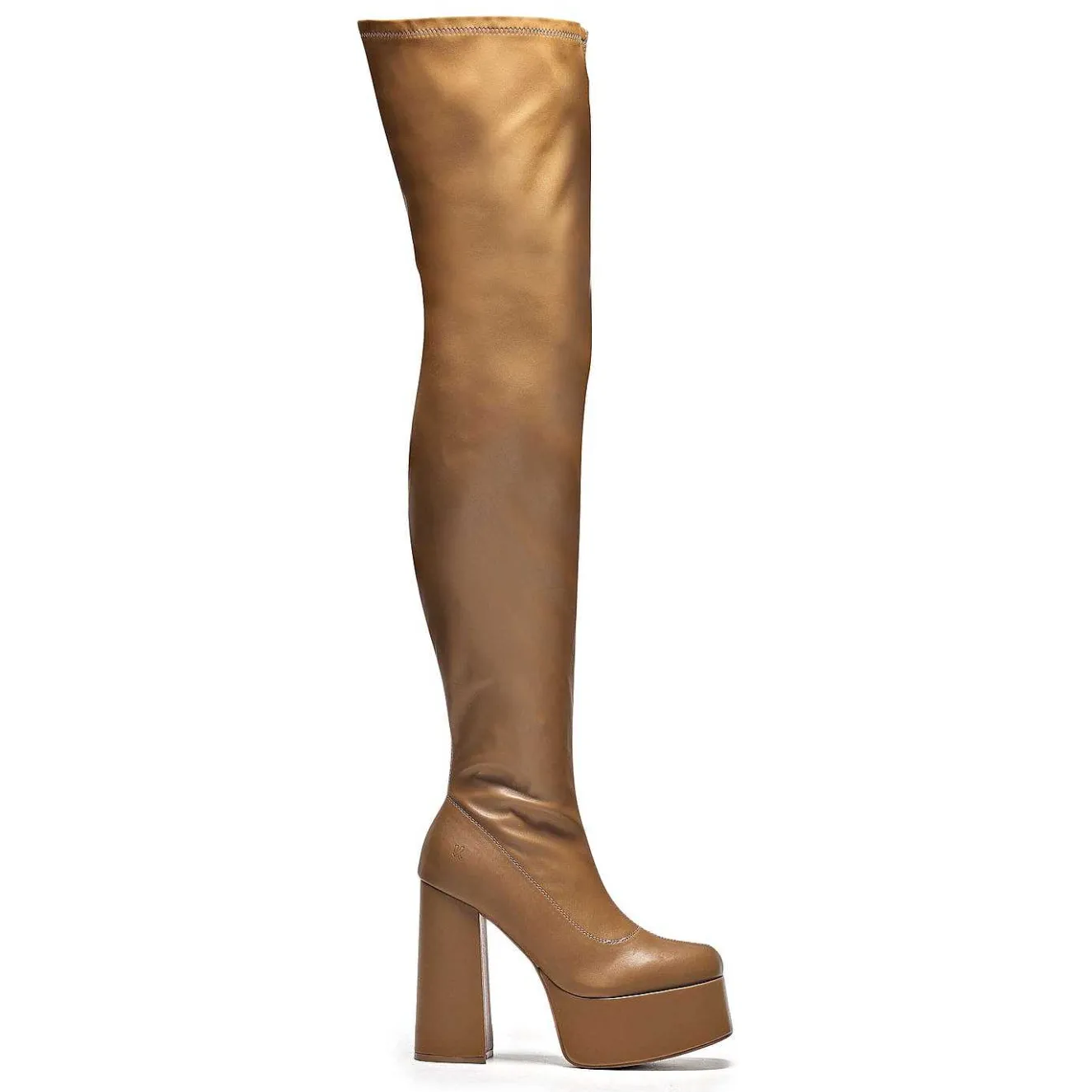 The Redemption Stretch Thigh High Boots - Khaki<KOI footwear Online