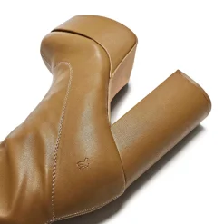 The Redemption Stretch Thigh High Boots - Khaki<KOI footwear Online