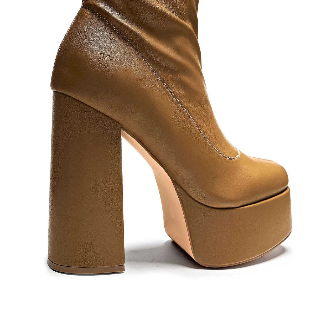 The Redemption Stretch Thigh High Boots - Khaki<KOI footwear Online