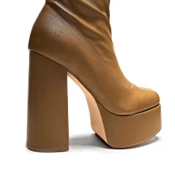 The Redemption Stretch Thigh High Boots - Khaki<KOI footwear New