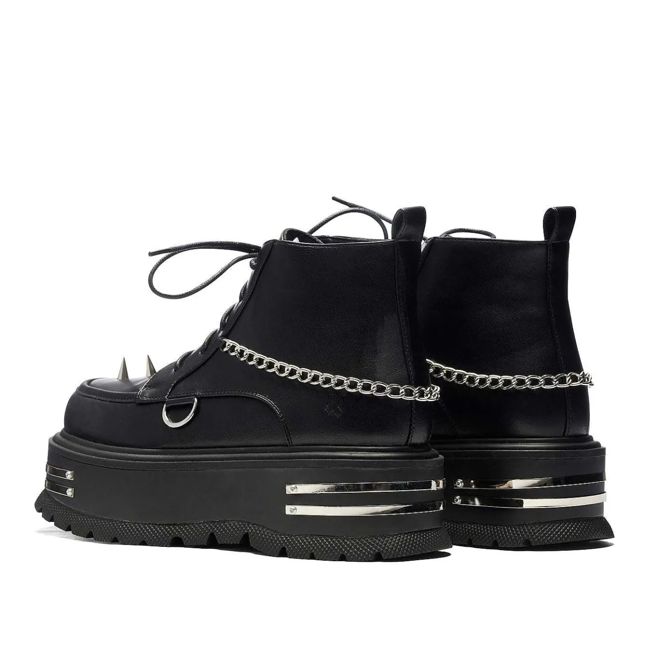 The Silence Men'S Platform Grunge Boots - Black<KOI footwear Outlet