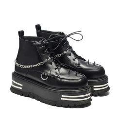 The Silence Platform Grunge Boots - Black<KOI footwear Hot