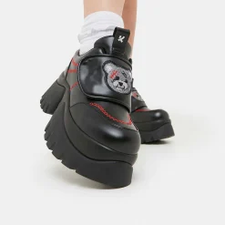 The Terror Of Monakuma Black Vilun Platform Trainers<KOI footwear Online
