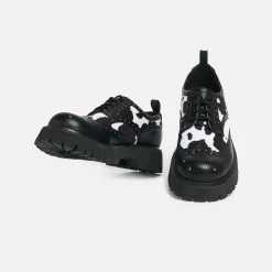 Tibia Cow Print Men'S Derby Shoes<KOI footwear Discount