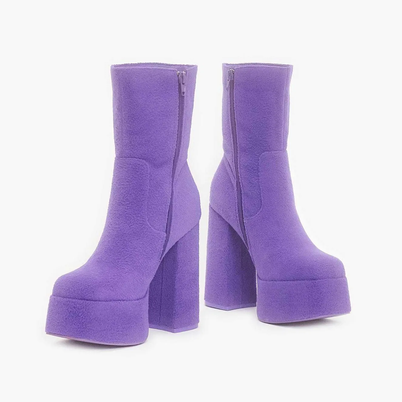 Tinky Winky Fluffy Platform Boots<KOI footwear Best