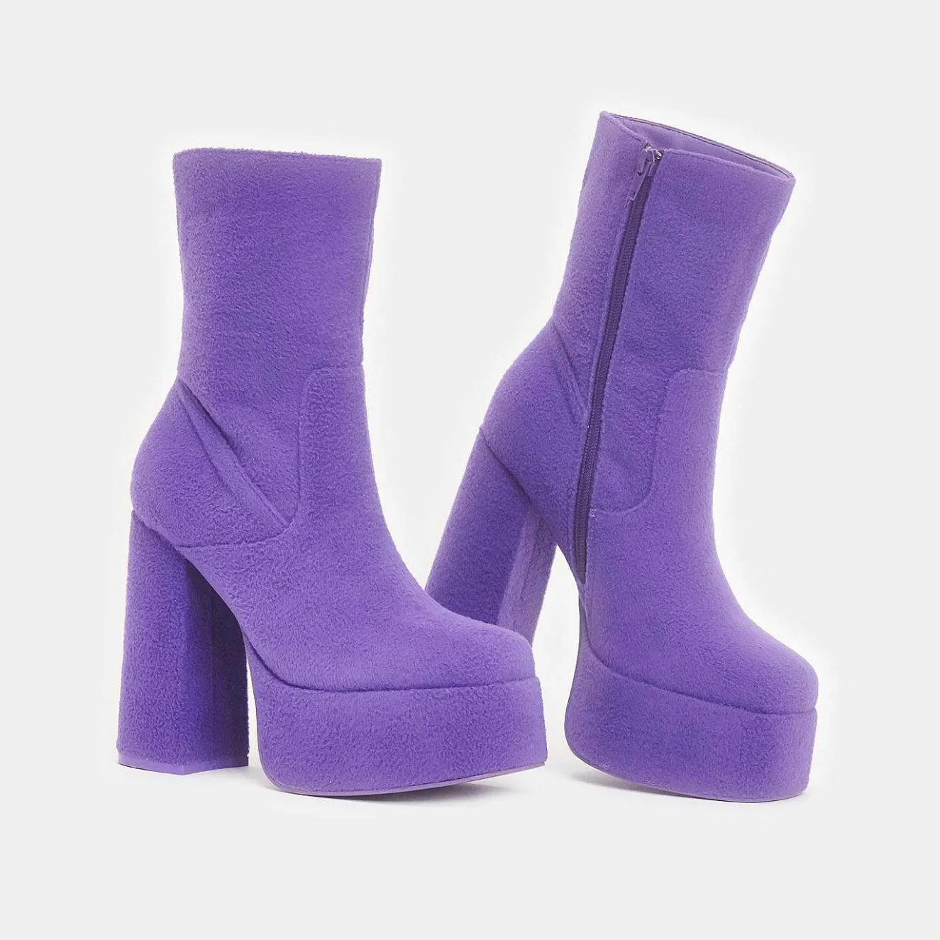Tinky Winky Fluffy Platform Boots<KOI footwear Best