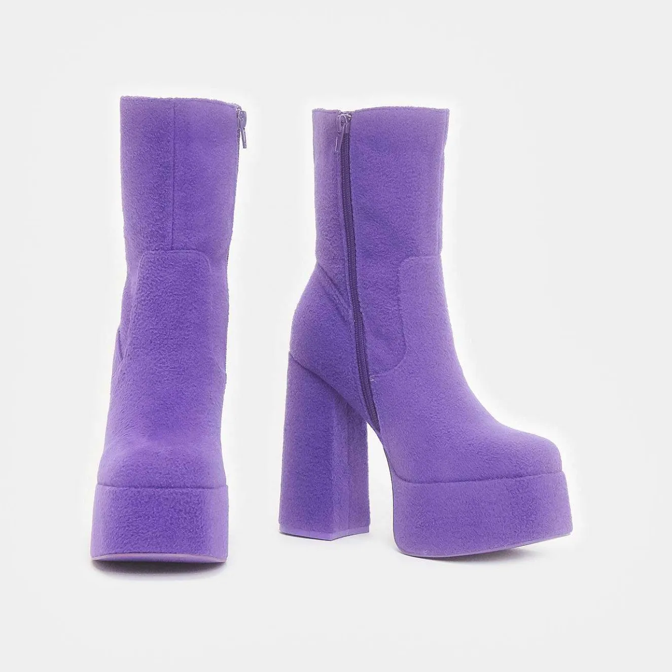 Tinky Winky Fluffy Platform Boots<KOI footwear Best