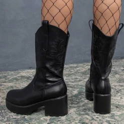 Wintu Long Chunky Western Boots<KOI footwear Online